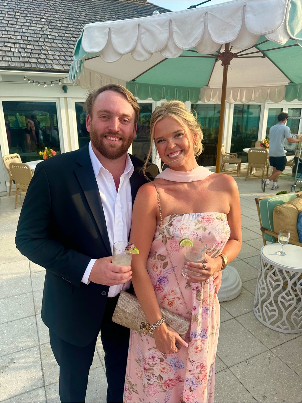 Show Me Your MuMu Pink Floral Strapless Gown